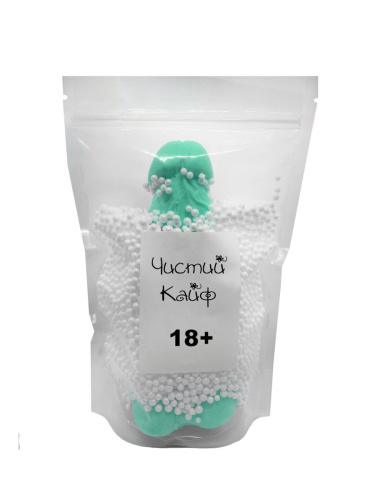 Чистый Кайф Turquoise size XL - Крафтовое мыло-член с присоской, 21,5х5,1 см (бирюзовый)