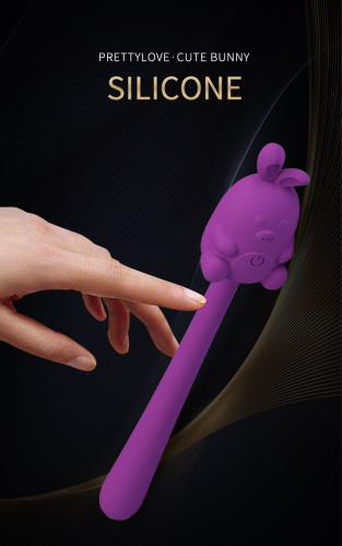 Мини вибратор на палочке Pretty Love Cute Bunny Flirting Stick