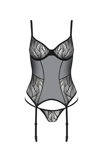Корсет Passion LEAFA CORSET black, XXL/XXXL