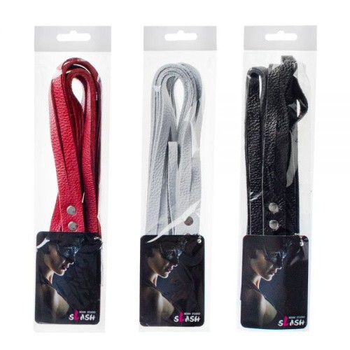 sLash S&M Fancy Leather Floger - небольшой кожаный флогер,  40 см (красный)