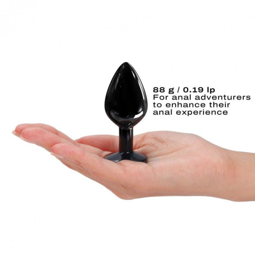 Dorcel - Diamond Plug - Металева анальна пробка з прикрасою у вигляді кристала (чорна) М - купити в Києві, Україні