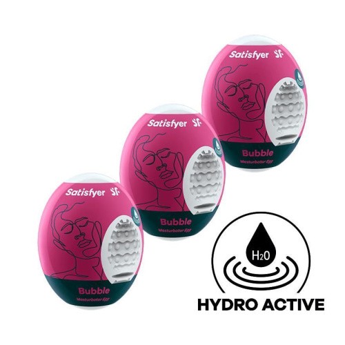 Satisfyer Masturbator Egg 3er Set Bubble - Набор мастурбаторов яиц, 3 шт