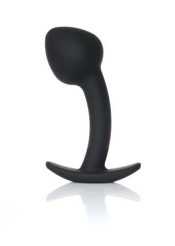 Анальная пробка Boys of Toys Silicone Black Curved Plug - размер L