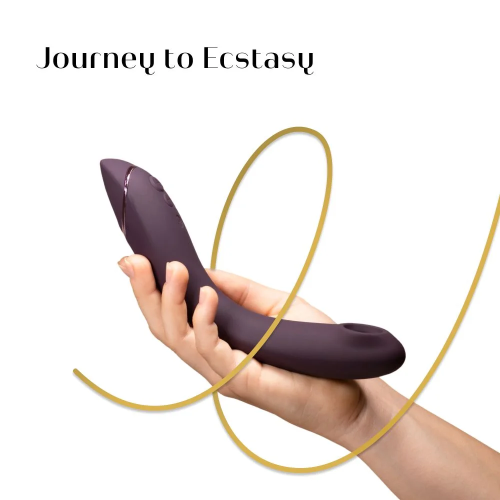 Womanizer OG + Лубрикант 50 мл - Вибратор для точки G c вакуумной стимуляцией, 17.6х3.9 см (баклажановый)