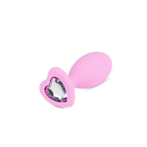 Анальная пробка B - Series Lyla Silicone Anal Plug With Heart Crystal Base