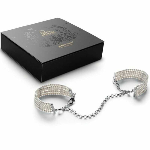Bijoux Plaisir Nacre браслеты - наручники белый жемчуг, (серебристый)