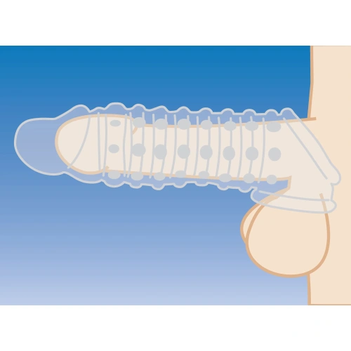 Size Matters 1.5" Inch Penis Enhancer Sleeve - Clear - Насадка на пенис, 17,7 см (прозрачный)