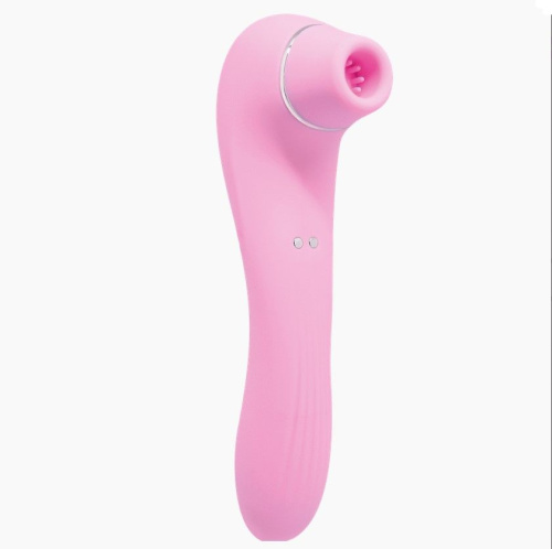 Alive Midnight Quiver Pink - Вибратор и вакуумный клиторальный стимулятор 18.6х3.3 см (розовый)