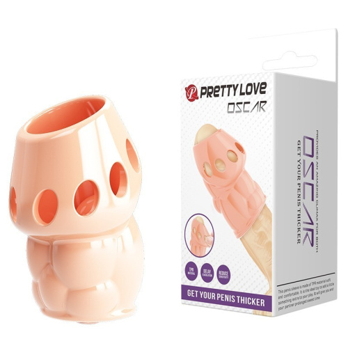Pretty Love Oskar Penis Thicker Flesh - Насадка на пенис, 6,4 см 