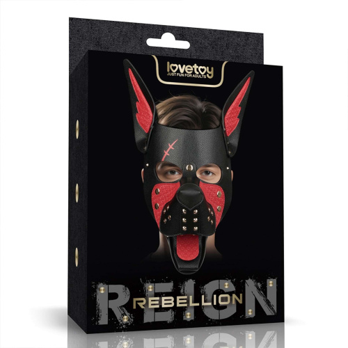 БДСМ маска собаки LoveToy Rebellion Reign Scarred Alpha Pup Mask