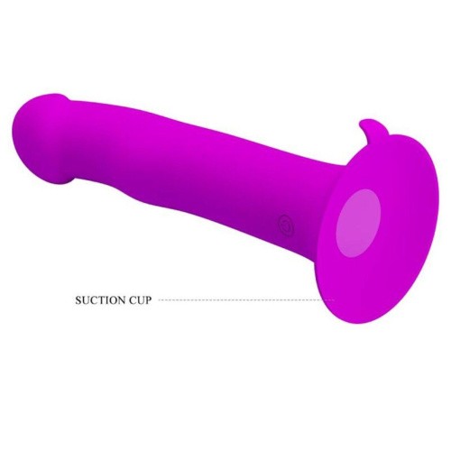 Pretty Love - Murray Dildo with Vibration - Фалоімітатор з вібрацією, 19х3.8 см (рожевий) - купити в Києві, Україні