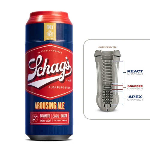 Schag’s by Blush Arousing Ale - самосмазывающийся мастурбатор в банке, 19,7 см