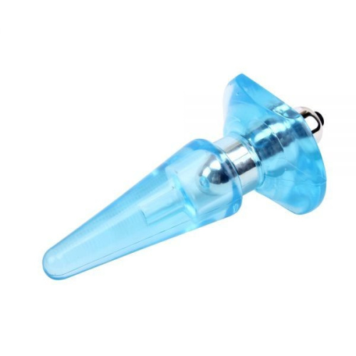 Hi-Basic Nicole's Vibra Plug 4.5" - Анальная пробка с вибрацией, 12,5 см (голубой)