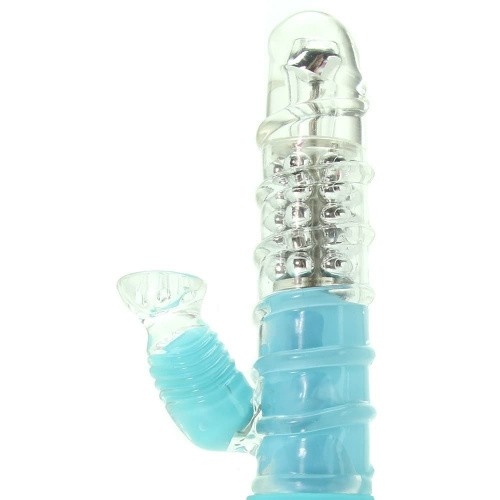 Topco Sales Rabbit Vibe Love Me Dreamy - Вибратор кролик 3 скорости ротации, 11.4х3.3 см (голубой)