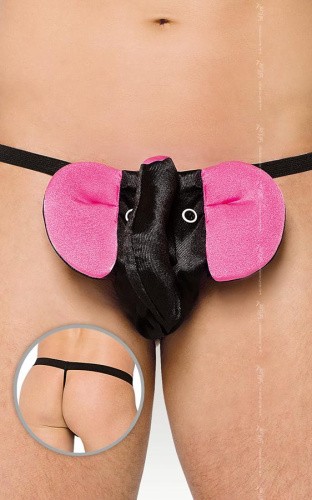 SoftLine - Thong 4445 - Трусы мужские, S-L (розовые с чёрным)