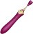 Zalo Bess Pin Point Vibrator - Изысканный вибратор для клитора с насадками, 22х3.3 см (фиолетовый)