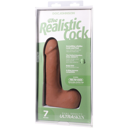 Фалоімітатор Doc Johnson The Realistic Cock ULTRASKYN 7 Inch with Balls, 17,8 см - купити в Україні | Секс шоп SEX-SHOP.ua