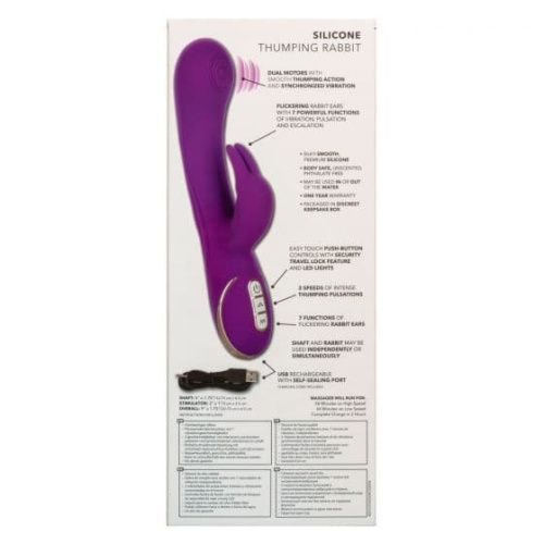 CalExotic Jack Rabbit Signature Silicone Thumping Rabbit - вибратор кролик, 12.8х4.5 см