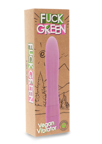 Fuck Green Pink Vegan Vibrator - Вибратор, 17 см (розовый)