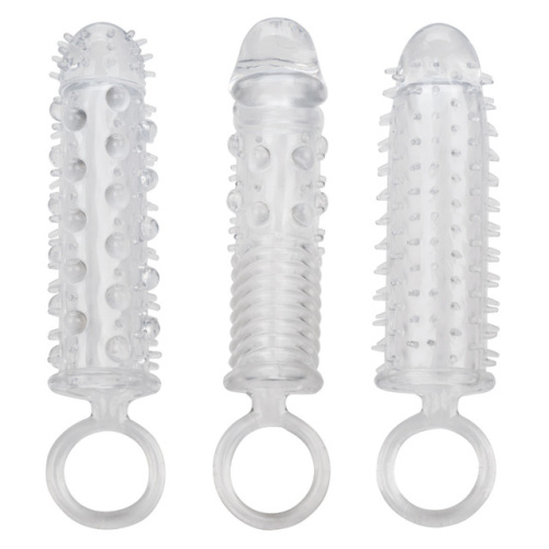 California Exotic Novelties - Textured Extension Set - Набор насадок на член, +2.5 см (3 шт)