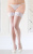 SoftLine Stockings 5514 - Чулки с кружевной резинкой на силиконе, XXXL (белый)