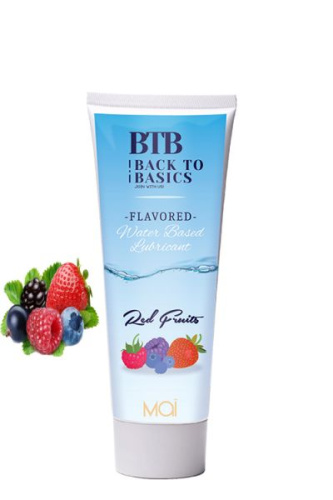 MAI BTB Flavored Red Frutis смазка на водной основе  с ароматом красных фруктов, 75 мл