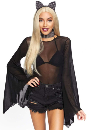 Leg Avenue-Cat ear headband & choker set Black - Чокер зі стразами та котячі вушка - купити в Києві, Україні
