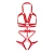 Leg Avenue - Studded O-ring harness teddy - Cексуальная красная портупея, L Leg Avenue - Studded O-ring harness teddy - Cексуальная красная портупея, L