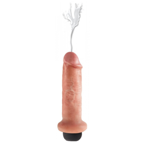 Pipedream 6" Squirting Cock - фаллоимитатор с семяизвержением, 15.2х4.6 см (телесный)
