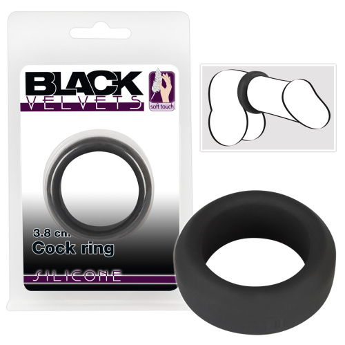 Black Velvets Cock Ring - Эрекционное кольцо, 3.8 см (черный)