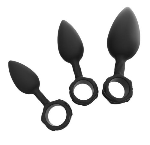 Bathmate Anal Training Plugs - Набір анальних пробок, 3шт (чорний) - купити в Києві, Україні
