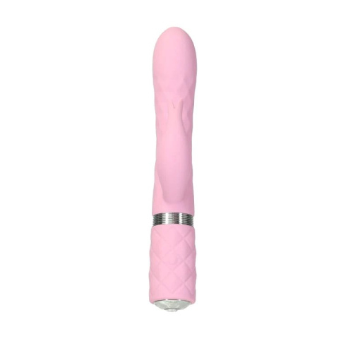 Pillow Talk Lively Teal - Роскошный вибратор с кристаллом Сваровски для точки G, 24х3.7 см (розовый)