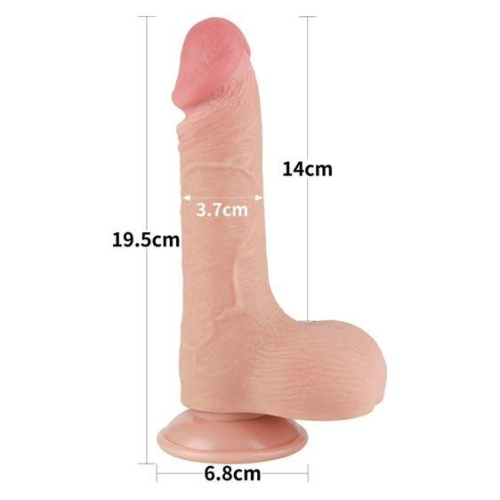 Реалістичний фалоімітатор LoveToy Sliding-Skin Dual Layer Dong 7.5