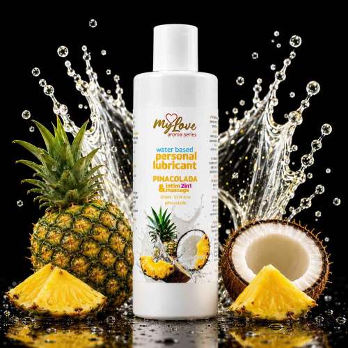 2в1 лубрикант и массажный гель - MyLove Aroma Series Intim&Massage Pinacolada, 300 мл