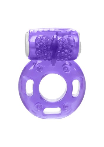 CalExotics Vibrating Ring - эрекционное виброкольцо для пениса, 1.25 см (фиолетовое)