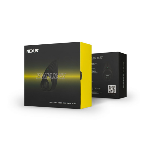 Nexus Enhance Vibrating Cock and Ball Ring - двойное виброкольцо, 10х3.25 (черный)