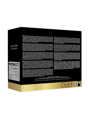 набор анальных пробок Ouch! Acrylic Golden Glitter Butt Plug Set