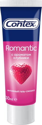Contex Romantic деликатный лубрикант с ароматом клубники, 30мл