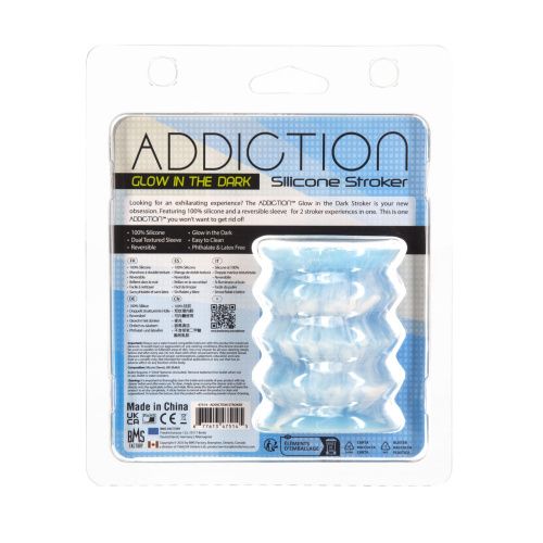 Мастурбатор ADDICTION Silicone Reversible Stroker світиться в темряві + віброкуля в подарунок - купити в Україні | Секс шоп SEX-SHOP.ua
