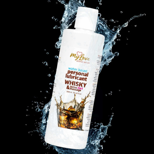 2в1 лубрикант и массажный гель - MyLove Aroma Series Intim&Massage Whisky, 300 мл