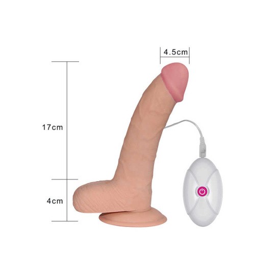 Вибратор LoveToy The Ultra Soft Dude Vibrating Flesh, 20 см