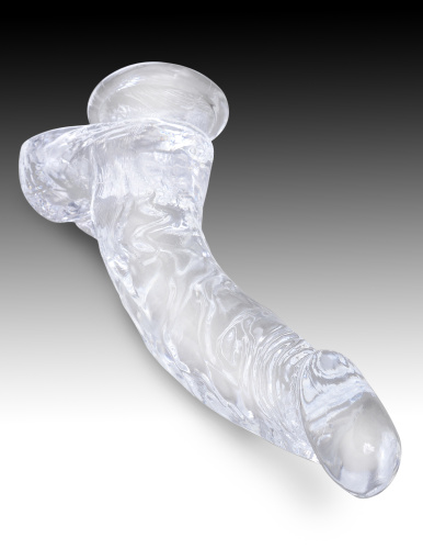 Pipedream King Cock 7.5 In Cock w Balls - Реалистичный фалоимитатор на присоске, 17.1х3.8 см, (прозрачный)