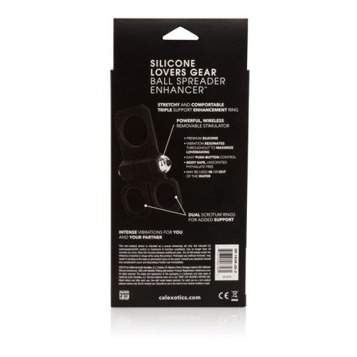 CalExotics Lovers Gear Ball Spreader Enhancer - виброкольцо, 10.2х2.5 см (черный)