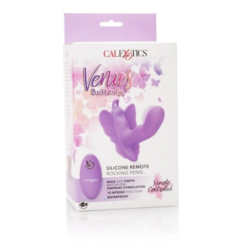 California Exotic Novelties Butterfly Remote Rocking Penis - вибратор-бабочка для двойного удовольствия, 9.5х2.5 см