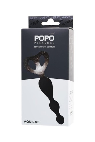 Toyfa Popo Pleasure Aquilae - анальный стимулятор, 11.5х3 см (черный)