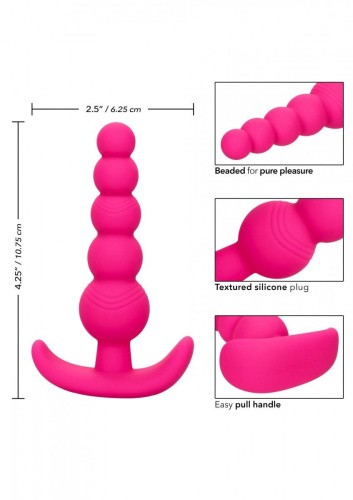 California Exotic Novelties - Cheeky X-5 Anal Beads - Анальный стимулятор, 8.5х2.5 см (розовый)