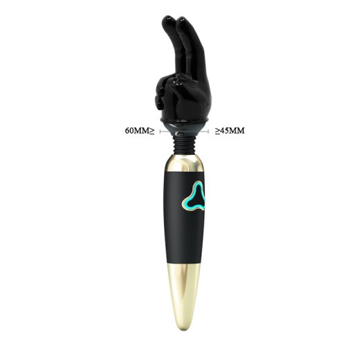 LyBaile - Power Head Double Finger Wang Massager Head Transparent - Насадка для вибромассажера, 11.8х3.8 см