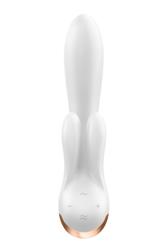 Satisfyer Double Flex - Вибратор-кролик с тремя моторчиками, 20.1х4.6 см (белый)