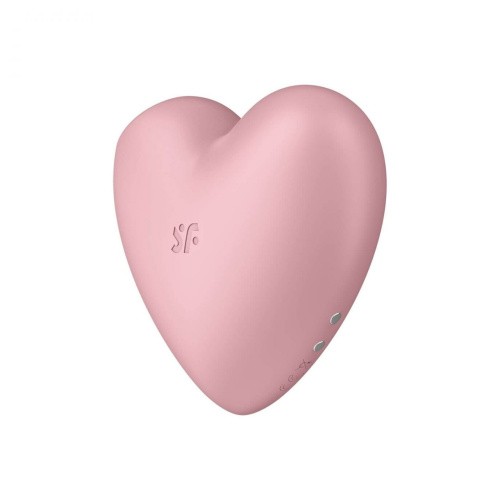 Satisfyer Cutie Heart Light Red - Вакуумний стимулятор у вигляді серця, 7.7х7.5 см (рожевий) - купити в Києві, Україні