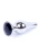 Boss Jewellery Silver Butt Plug Black - Анальна пробка з кристалом, 9,3х3 см (чорний) - купити в Києві, Україні